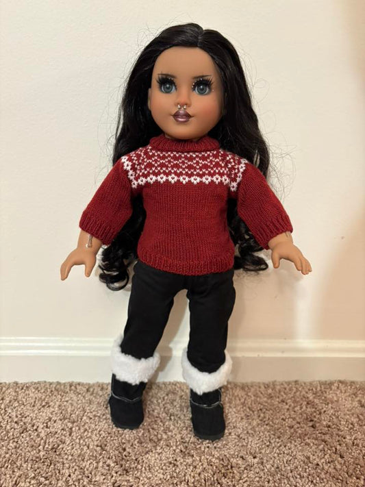 Maroon Sweater Set